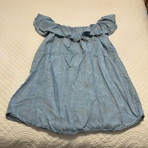 Lulu's Off the Shoulder Denim Look Tunic - Size M